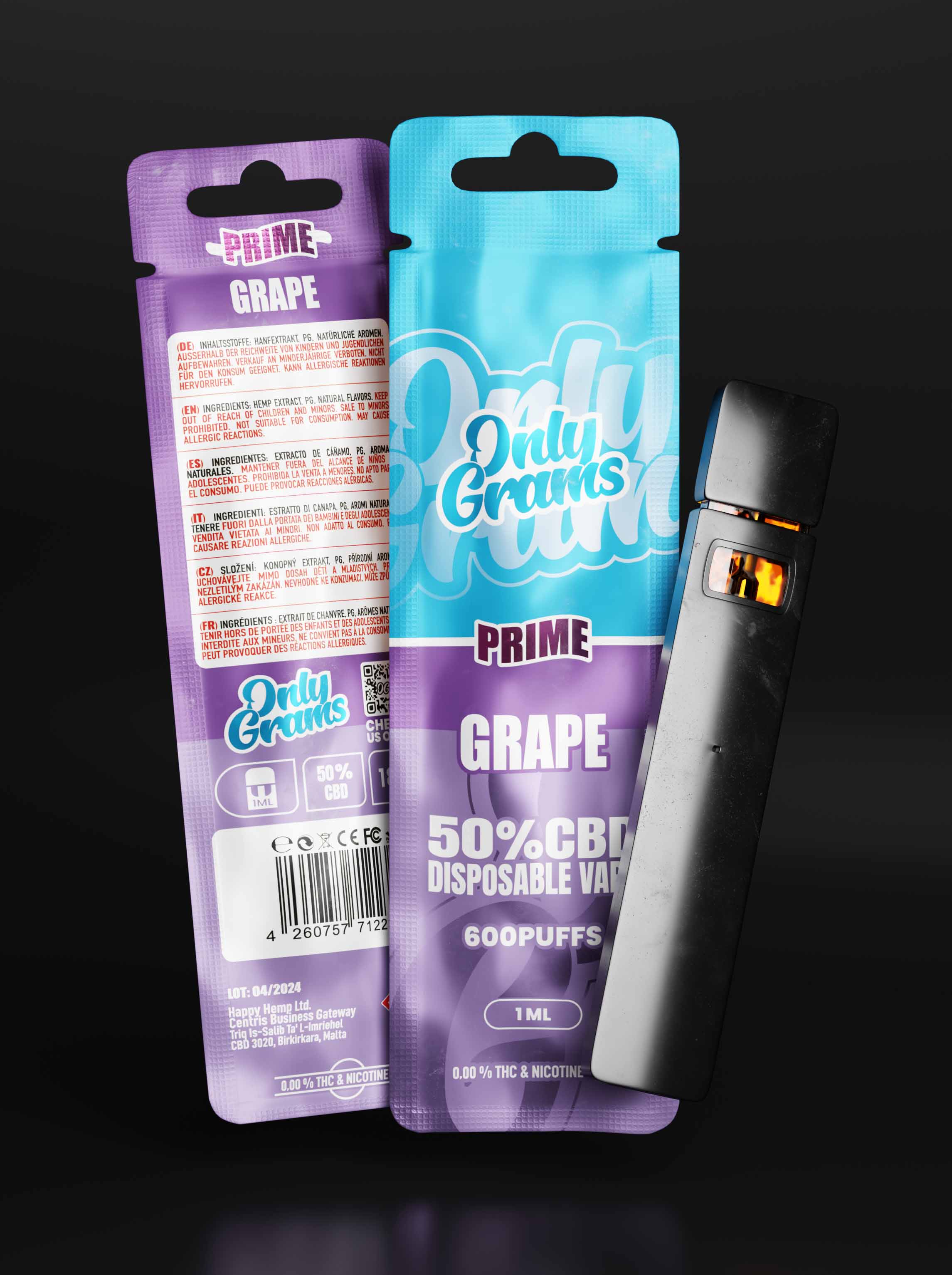 Vape desechable de CBD de uva